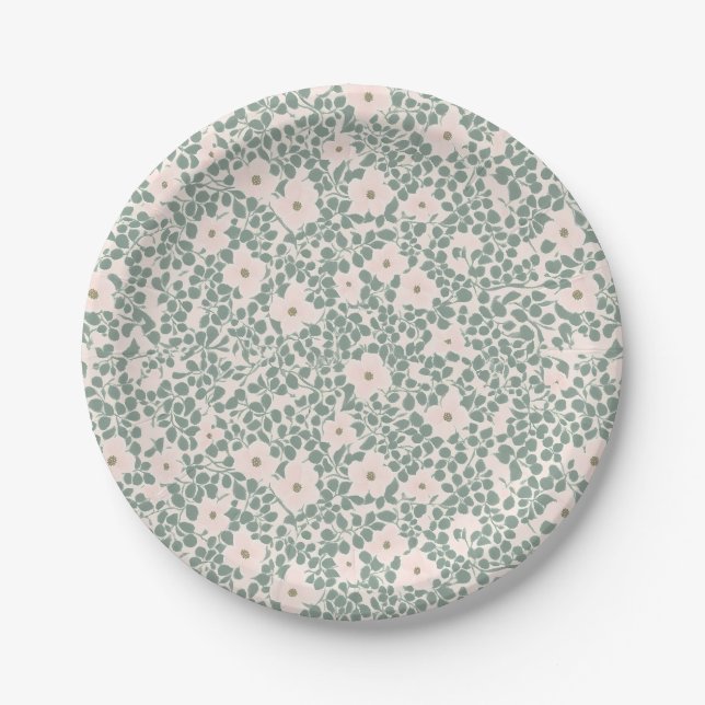 Hippie Boho Floral Pappteller (Vorderseite)