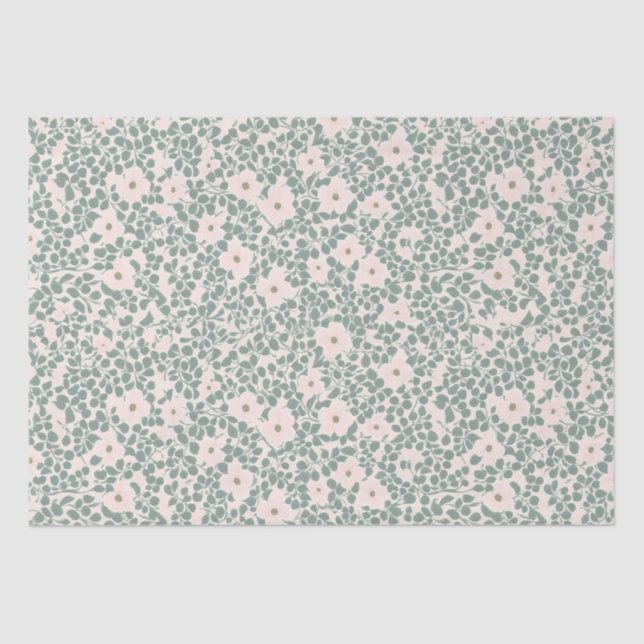 Hippie Boho Floral Seidenpapier (Vorderseite)