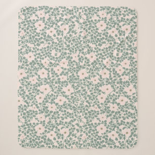 Hippie Boho Floral Sherpadecke