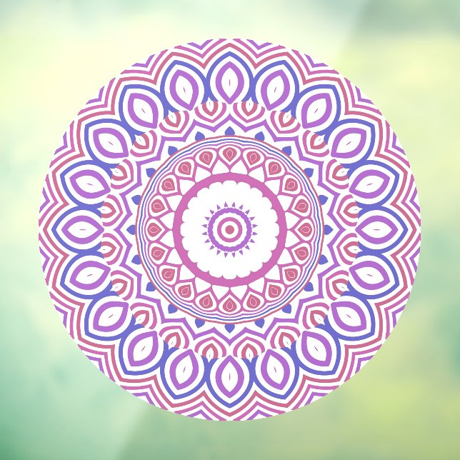 Hippie Boho Funky Groovy Bohemisch Kaleidoscope Fensteraufkleber (Blatt 3)