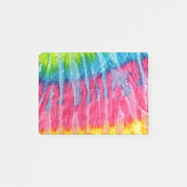Hippie Boho gefärbte Krawatte Post-it Klebezettel (Vorderseite)