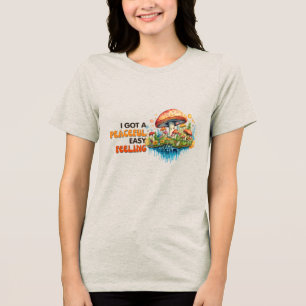 Hippie Boho Pilz Frieden Trippy Tri-Blend Shirt