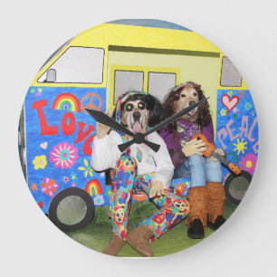 Hippie-Bus Große Wanduhr