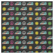 Hippie Bus Peace Sign 70er