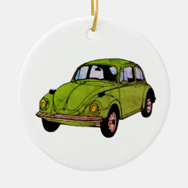 Hippie Car Zeichnend Circle Ornament