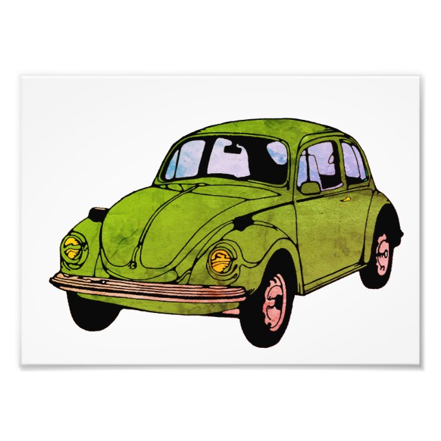 Hippie Car Zeichnend , Kodak Beruflich Print Fotodruck (Vorne)