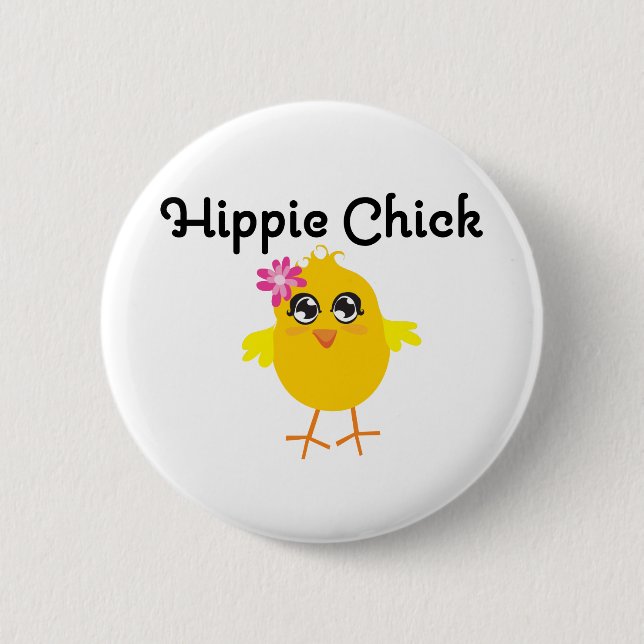 Hippie Chick 1 Button (Vorderseite)