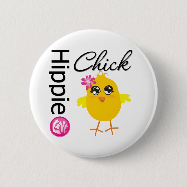 Hippie Chick 2 Button (Vorderseite)
