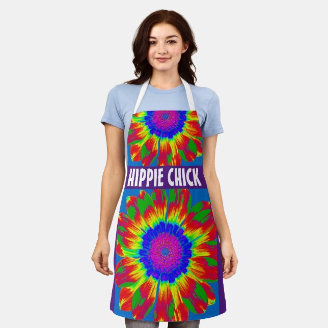 HIPPIE CHICK GEFÄRBTE KRAWATTE KITCHEN SCHÜRZE (Getragen)