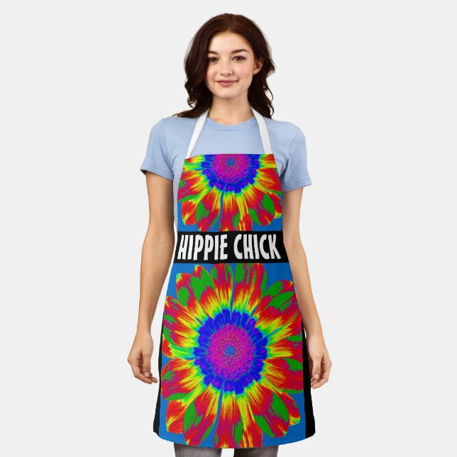 HIPPIE CHICK GEFÄRBTE KRAWATTE KITCHEN SCHÜRZE (Getragen)