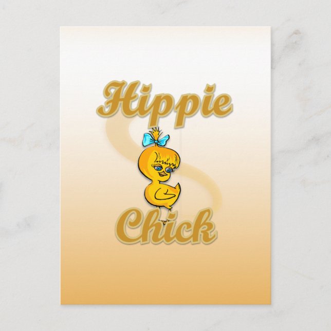 Hippie Chick Postkarte (Vorderseite)