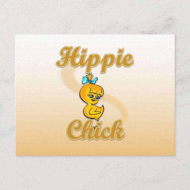 Hippie Chick Postkarte (Vorderseite)