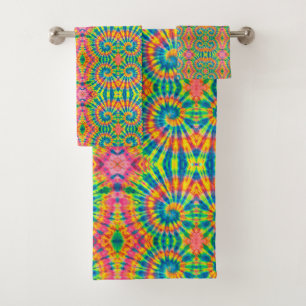 Hippie colorée Motif teinte Cravate