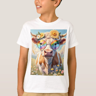 Hippie Cow 🐄 ✌️ Moo-d der Liebe T-Shirt