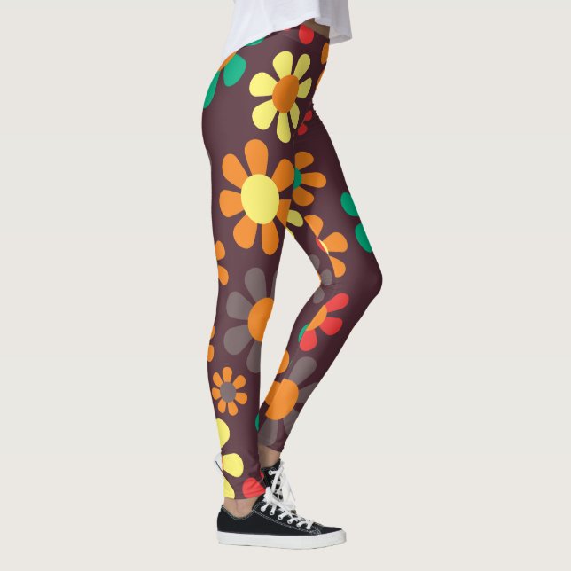 Hippie Daisy Retro  Leggings (Rechts)