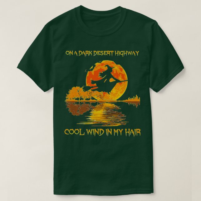 Hippie Dark Desert Highway Hexe T-Shirt (Design vorne)