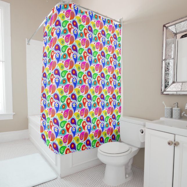 Hippie Daze, Signes de paix, Rideau de douche colo (En situation)