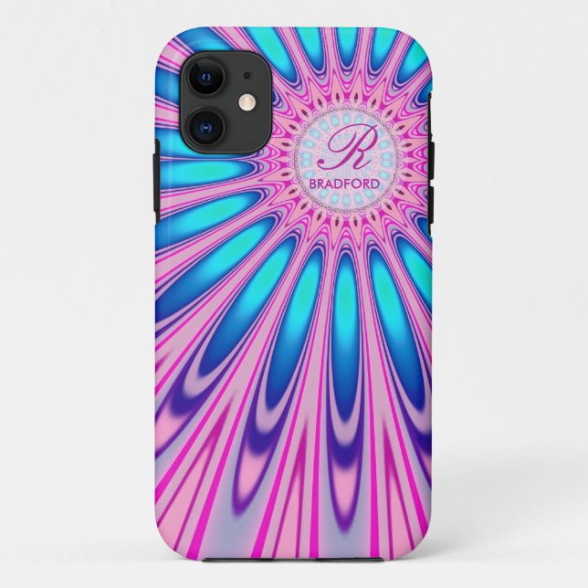 Hippie 'delica rosa blauer gefärbte Krawatte Case-Mate iPhone Hülle (Rückseite)