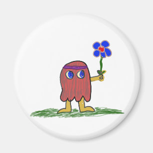 Hippie Dippy-Blume Magnet