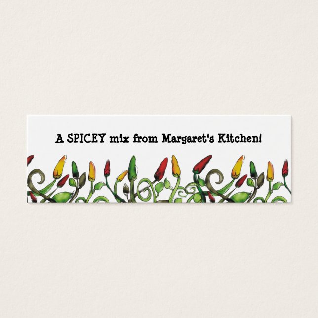 Hippie Doodle Hot Chili Paprikaschoten Geschenk-Ta (Vorderseite)