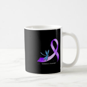 Hippie Dragonfly Lila Ribbon Heimers Bewusstsein Kaffeetasse