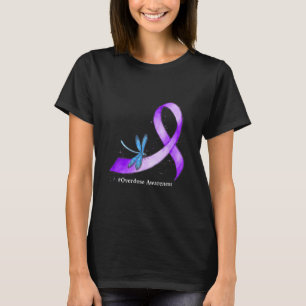 Hippie Dragonfly Lila Ribbon Überdosierung Bewusst T-Shirt
