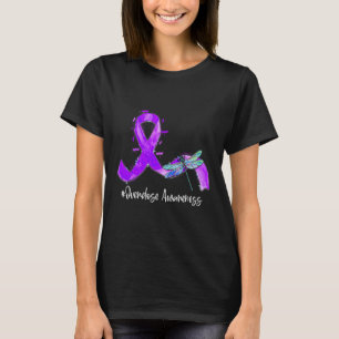 Hippie Dragonfly Lila Ribbon Überdosierung Bewusst T-Shirt