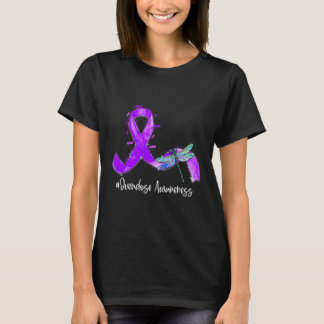 Hippie Dragonfly Lila Ribbon Überdosierung Bewusst T-Shirt