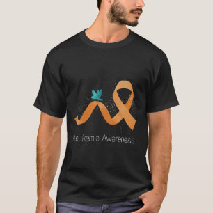 Hippie Dragonfly Orange Ribbon Leukemia Bewusstsei T-Shirt