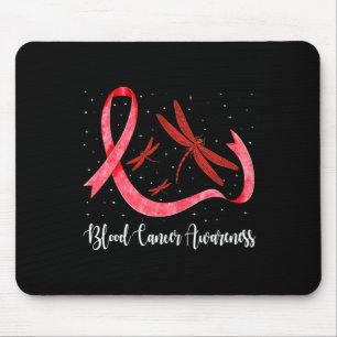 Hippie Draquelly Red Ribbon Blood Cancer Awareness Mousepad