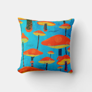 Hippie Dreamy Retro Vibe Verzaubernde Pilze Kissen