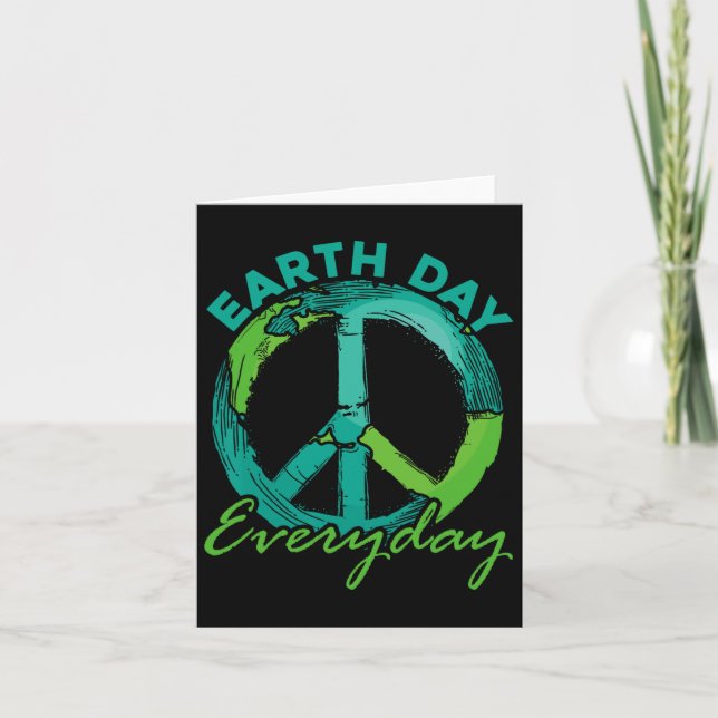 Hippie Earth Day Karte (Vorderseite)