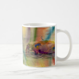 Hippie écervelée, tasse d'art d'aquarelle