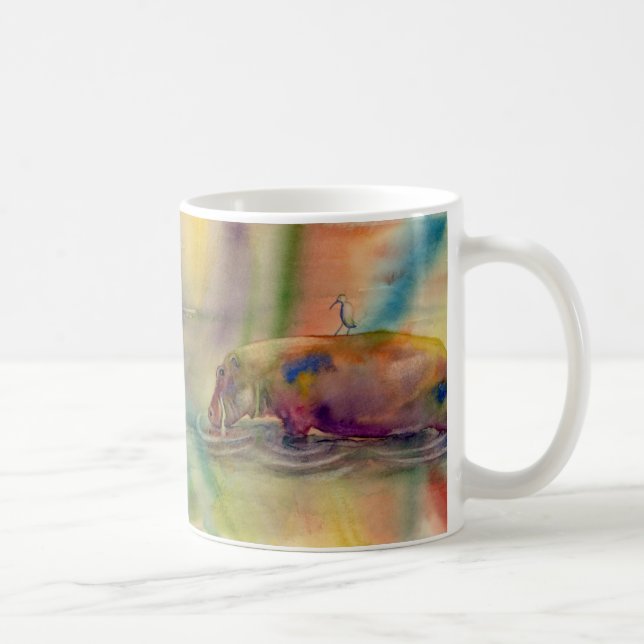 Hippie écervelée, tasse d'art d'aquarelle (Droite)