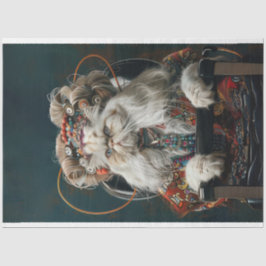 Hippie Extravagante Katze im Salon Seidenpapier