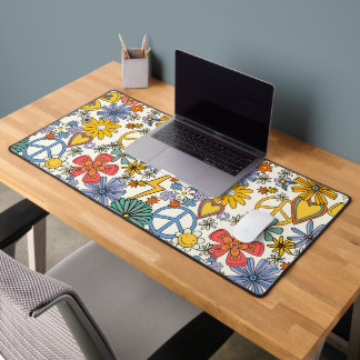 Hippie Floral Design Schreibtischunterlage