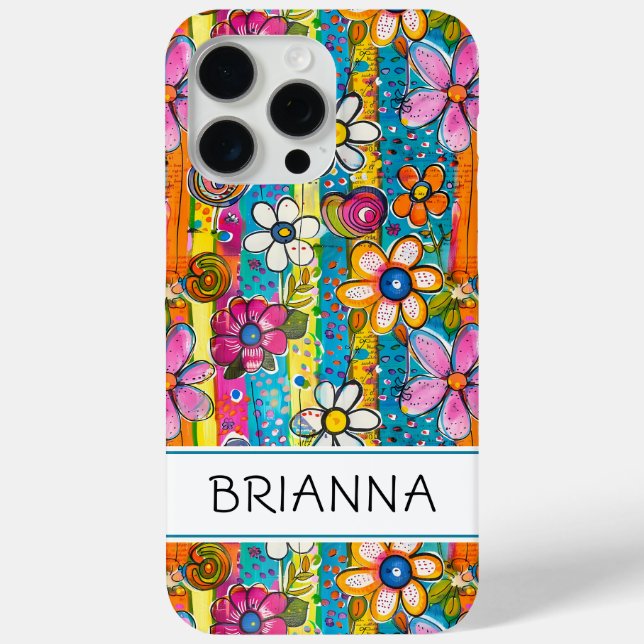 Hippie Flower Power Personalisiert Case-Mate iPhone Hülle (Rückseite)