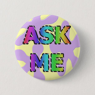 Hippie fragen mir Knopf Button