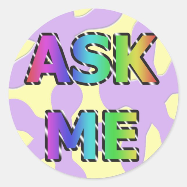 Hippie Fragte mir Sticker (Vorderseite)