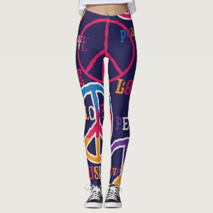 Hippie-Frieden: Lebendiges Symboldesign. Leggings