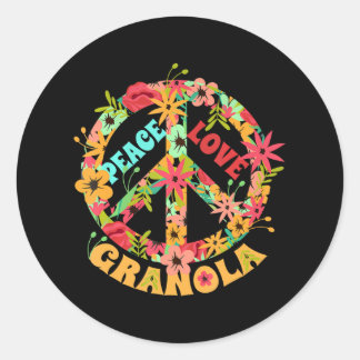Hippie Funny Quote Liebe Granola Hippie Runder Aufkleber