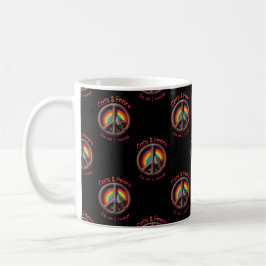 Hippie Gefärbte Krawatte Cat Lovers Peace - Zeiche Kaffeetasse