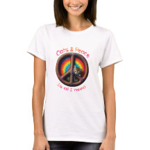 Hippie Gefärbte Krawatte Cat Lovers Peace - Zeiche