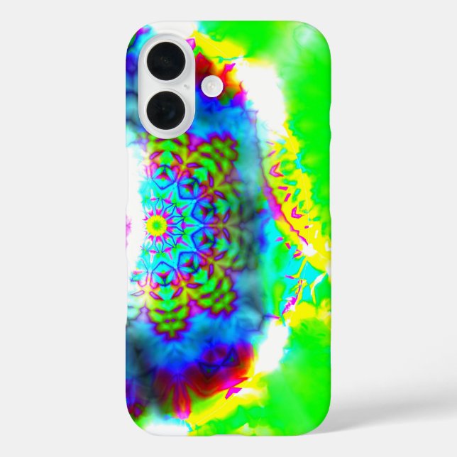 Hippie-Gefärbte Krawatte iPhone 16 Hülle (Rückseite)