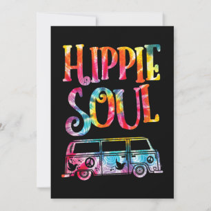 Hippie Gefärbte Krawatte Van Hippie Soul Einladung