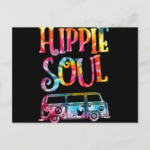 Hippie Gefärbte Krawatte Van Hippie Soul Postkarte