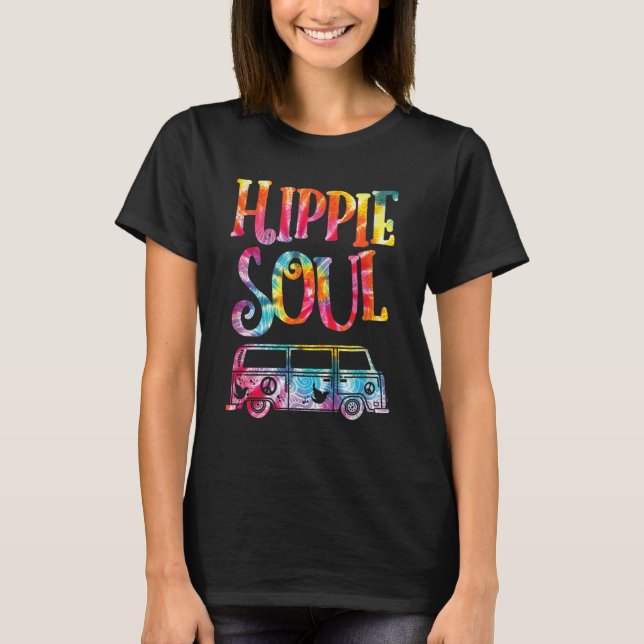 Hippie Gefärbte Krawatte Van Hippie Soul T-Shirt (Vorderseite)