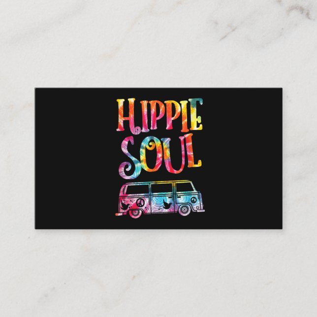Hippie Gefärbte Krawatte Van Hippie Soul Visitenkarte (Vorderseite)