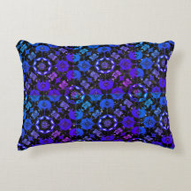 Hippie Gemustert Geometric Blue Lila Black