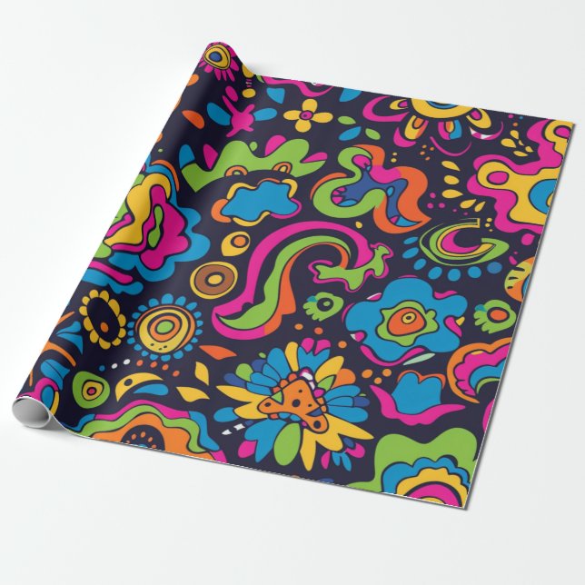 Hippie-Geschenkpapier Geschenkpapier (Ungerollt)